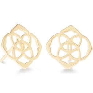 Kendra Scott Dira Gold Logo Stud Earrings
